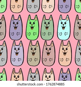 colored cats vector image fabric print