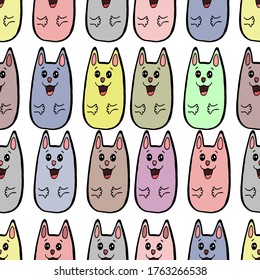 colored cats vector image fabric print