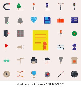 colored certificate icon. Web icons universal set for web and mobile