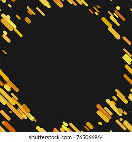 Colored chaotic rounded diagonal stripe pattern background - trendy vector graphic from colored lines with shadow effects