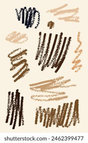 Farbkohle-Linearmuster-Set