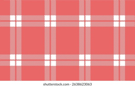 Colored check texture tartan, Mexico pattern fabric textile. Designer vector background plaid seamless in white and grey colors.