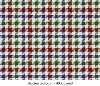 colored checked fabric texture seamless pattern. Vector illustration. EPS 10. No transparency. No gradients.