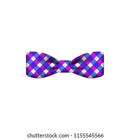 colored checkered colored bow tie icon. Element of bow tie illustration. Premium quality graphic design icon. Signs and symbols collection icon for websites, web design, mobile app on white background