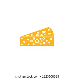 Colored cheese icon. Vector illustration