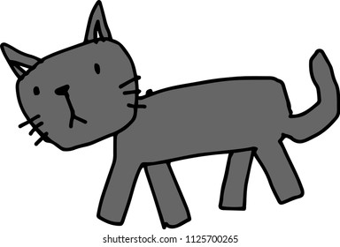 Colored Children of graffiti-style Cat