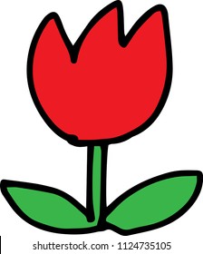 Colored Children of graffiti-style Tulip