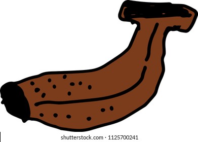 Colored children's graffiti style - banana
