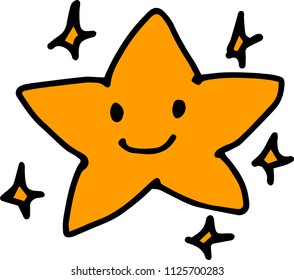 Colored children's graffiti style - stars