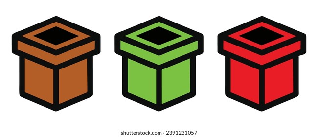 Icono de tubería de chimenea de color, método de calefacción y techo, ilustración simple del vector aislado