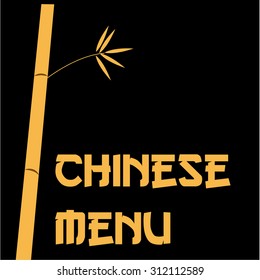 Colored chinese menu design with text. Vector illustration