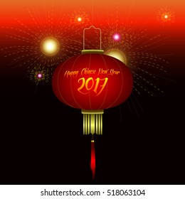 Colored chinese new year background, Vector illustration