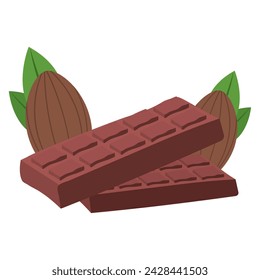 Colored chocolate bar Vector illustration