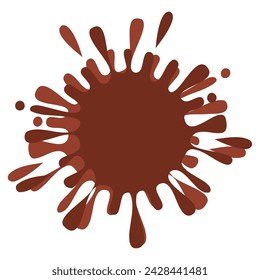 Colored chocolate splash icon Vector illustration
