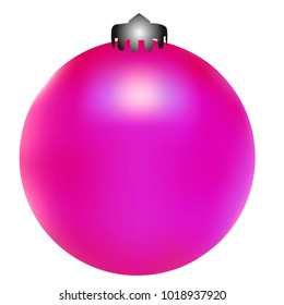 Colored Christmas ball. Christmas tree toy for invitation, card, celebration, party, carnival, festive holiday and Your project. Vector illustration. Isolated