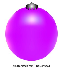 Colored Christmas ball. Christmas tree toy for invitation, card, celebration, party, carnival, festive holiday and Your project. Vector illustration. Isolated