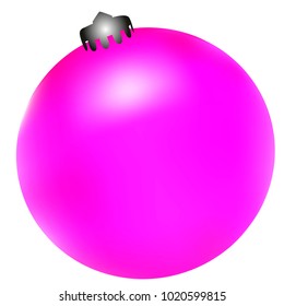 Colored Christmas ball. Christmas tree toy for invitation, card, celebration, party, carnival, festive holiday and Your project. Vector illustration. Isolated
