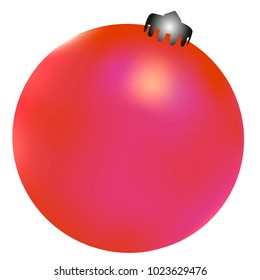 Colored Christmas ball. Christmas tree toy for invitation, card, celebration, party, carnival, festive holiday and Your project. Vector illustration. Isolated