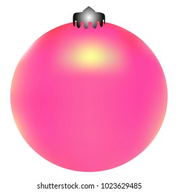 Colored Christmas ball. Christmas tree toy for invitation, card, celebration, party, carnival, festive holiday and Your project. Vector illustration. Isolated