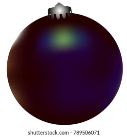 Colored Christmas ball. Christmas tree toy for invitation, card, celebration, party, carnival, festive holiday and Your project. Vector illustration. Isolated