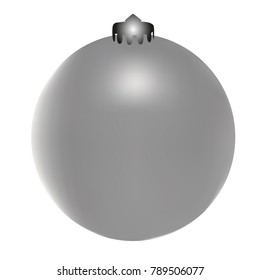 Colored Christmas ball. Christmas tree toy for invitation, card, celebration, party, carnival, festive holiday and Your project. Vector illustration. Isolated