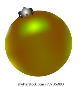 Colored Christmas ball. Christmas tree toy for invitation, card, celebration, party, carnival, festive holiday and Your project. Vector illustration. Isolated