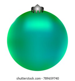 Colored Christmas ball. Christmas tree toy for invitation, card, celebration, party, carnival, festive holiday and Your project. Vector illustration. Isolated
