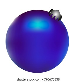 Colored Christmas ball. Christmas tree toy for invitation, card, celebration, party, carnival, festive holiday and Your project. Vector illustration. Isolated