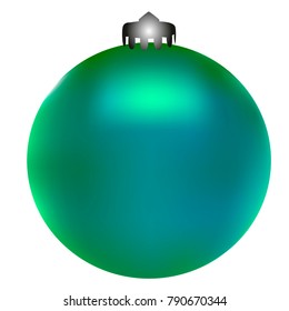 Colored Christmas ball. Christmas tree toy for invitation, card, celebration, party, carnival, festive holiday and Your project. Vector illustration. Isolated
