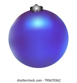 Colored Christmas ball. Christmas tree toy for invitation, card, celebration, party, carnival, festive holiday and Your project. Vector illustration. Isolated