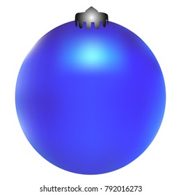 Colored Christmas ball. Christmas tree toy for invitation, card, celebration, party, carnival, festive holiday and Your project. Vector illustration. Isolated