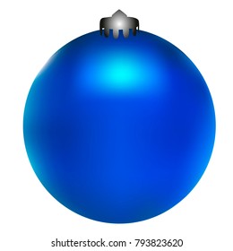 Colored Christmas ball. Christmas tree toy for invitation, card, celebration, party, carnival, festive holiday and Your project. Vector illustration. Isolated