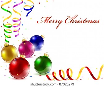 Colored Christmas balls