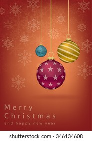 colored christmas balls in a christmasy theme