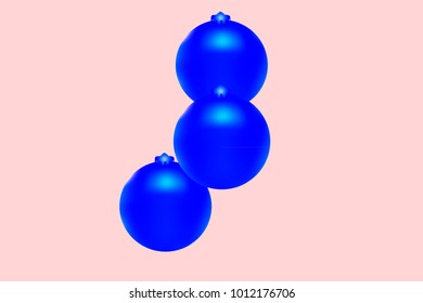 Colored Christmas balls pattern. Abstract Christmas tree toys Background for invitation, card, celebration, carnival, festive holiday and Your project. Vector illustration. Gentle pink Background