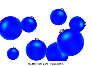 Colored Christmas balls pattern. Abstract Christmas tree toys Background for invitation, card, celebration, party, carnival, festive holiday and Your project. Vector illustration. Isolated