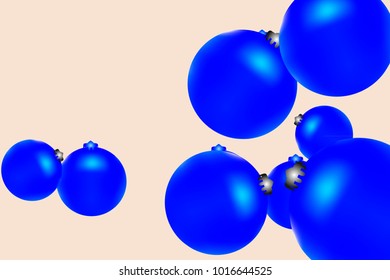 Colored Christmas balls pattern. Abstract Christmas tree toys Background for invitation, card, celebration, party, carnival, holiday and Your project. Vector illustration. Gentle pastel Background