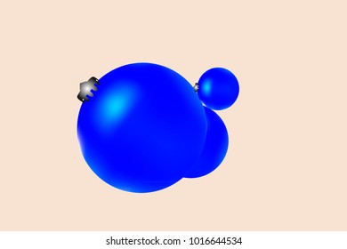 Colored Christmas balls pattern. Abstract Christmas tree toys Background for invitation, card, celebration, party, carnival, holiday and Your project. Vector illustration. Gentle pastel Background