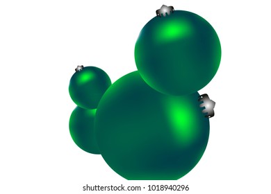 Colored Christmas balls pattern. Abstract Christmas tree toys Background for invitation, card, celebration, party, carnival, festive holiday and Your project. Vector illustration. Isolated