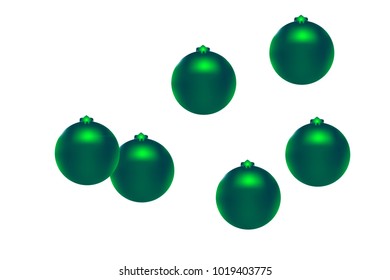 Colored Christmas balls pattern. Abstract Christmas tree toys Background for invitation, card, celebration, party, carnival, festive holiday and Your project. Vector illustration. Isolated