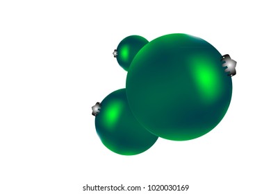 Colored Christmas balls pattern. Abstract Christmas tree toys Background for invitation, card, celebration, party, carnival, festive holiday and Your project. Vector illustration. Isolated