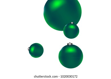 Colored Christmas balls pattern. Abstract Christmas tree toys Background for invitation, card, celebration, party, carnival, festive holiday and Your project. Vector illustration. Isolated