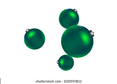 Colored Christmas balls pattern. Abstract Christmas tree toys Background for invitation, card, celebration, party, carnival, festive holiday and Your project. Vector illustration. Isolated