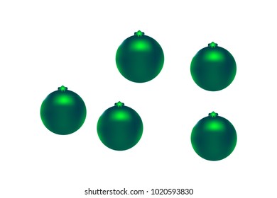 Colored Christmas balls pattern. Abstract Christmas tree toys Background for invitation, card, celebration, party, carnival, festive holiday and Your project. Vector illustration. Isolated