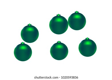 Colored Christmas balls pattern. Abstract Christmas tree toys Background for invitation, card, celebration, party, carnival, festive holiday and Your project. Vector illustration. Isolated