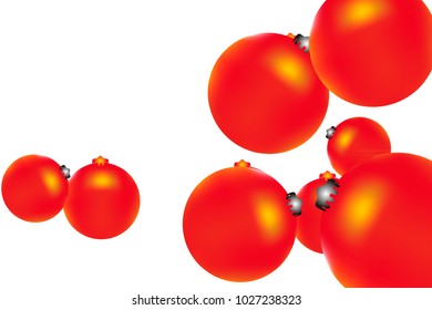 Colored Christmas balls pattern. Abstract Christmas tree toys Background for invitation, card, celebration, party, carnival, festive holiday and Your project. Vector illustration. Isolated