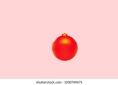 Colored Christmas balls pattern. Abstract Christmas tree toys Background for invitation, card, celebration, party, carnival, holiday and Your project. Vector illustration. Gentle pink Background