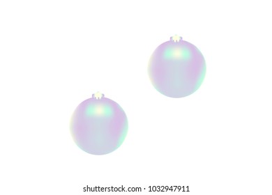 Colored Christmas balls pattern. Abstract Christmas tree toys Background for invitation, card, celebration, party, carnival, festive holiday and Your project. Vector illustration. Isolated