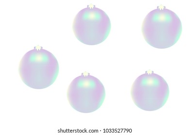 Colored Christmas balls pattern. Abstract Christmas tree toys Background for invitation, card, celebration, party, carnival, festive holiday and Your project. Vector illustration. Isolated