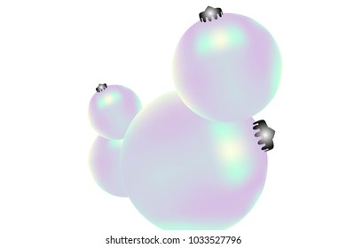 Colored Christmas balls pattern. Abstract Christmas tree toys Background for invitation, card, celebration, party, carnival, festive holiday and Your project. Vector illustration. Isolated